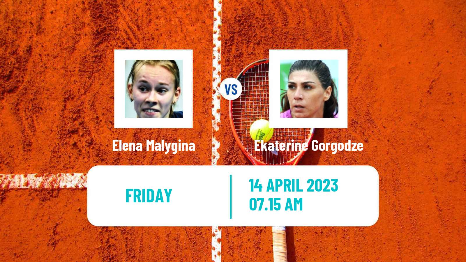 Tennis WTA Billie Jean King Cup Group II Elena Malygina - Ekaterine Gorgodze
