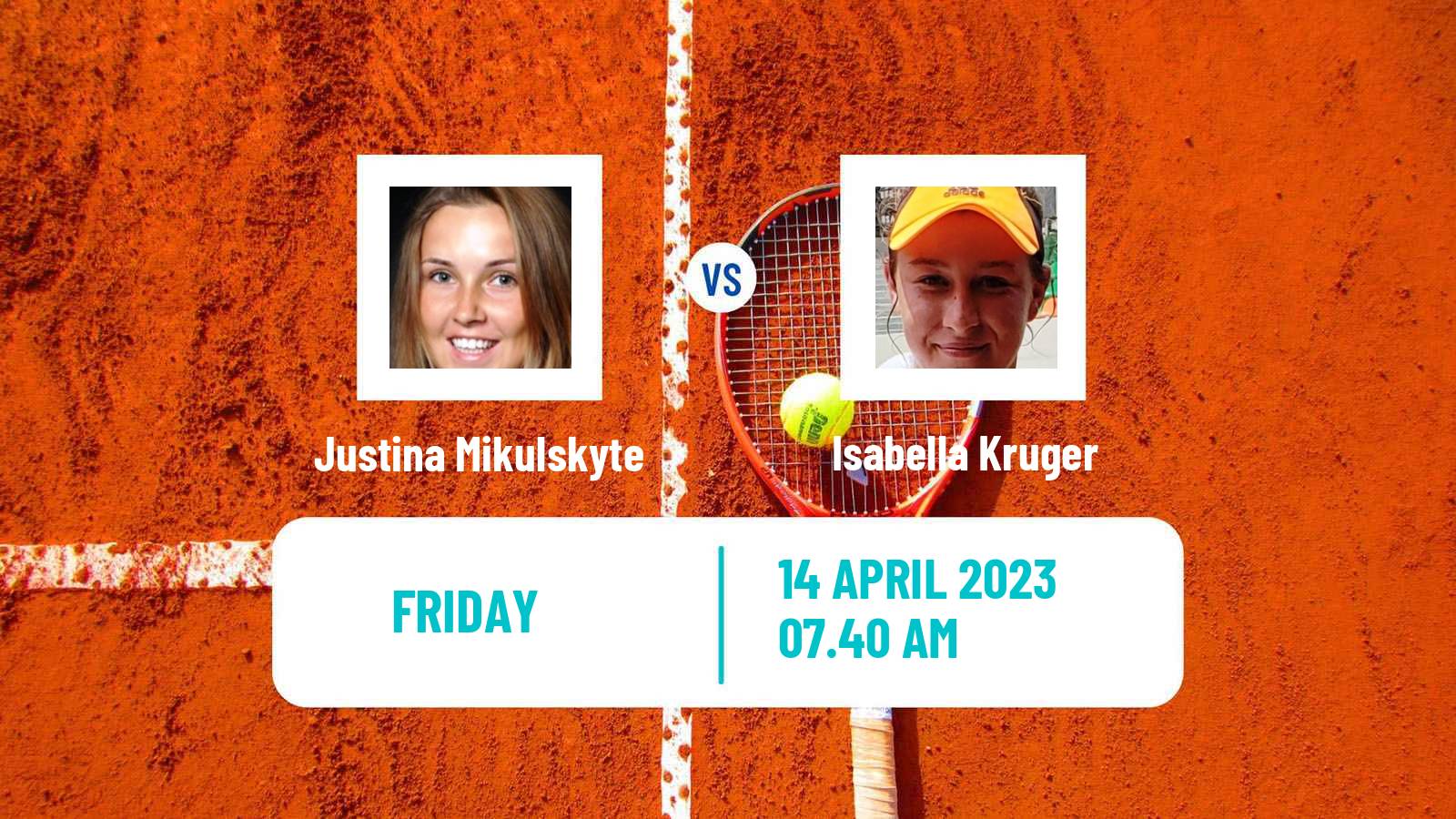 Tennis WTA Billie Jean King Cup Group II Justina Mikulskyte - Isabella Kruger