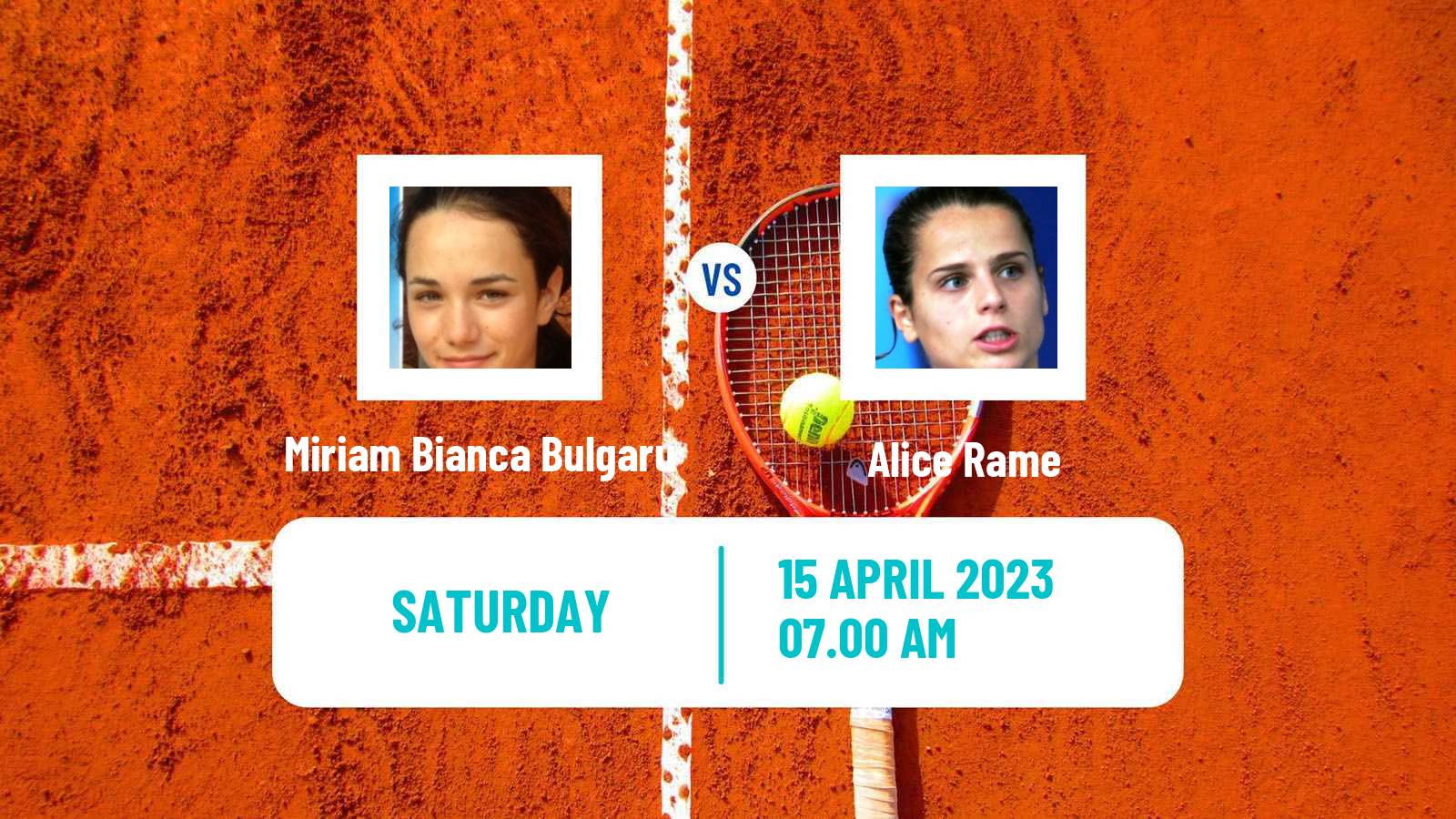 Tennis ITF Tournaments Miriam Bianca Bulgaru - Alice Rame