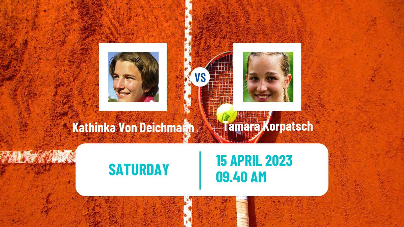 Tennis WTA Stuttgart Kathinka Von Deichmann - Tamara Korpatsch