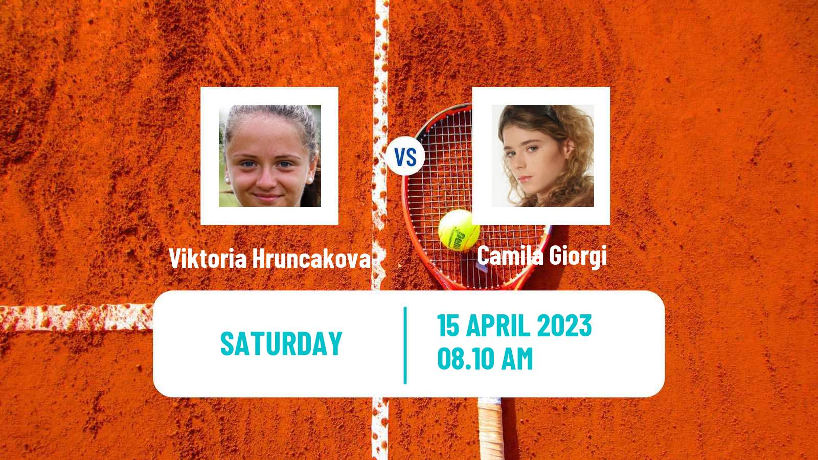 Tennis WTA Billie Jean King Cup World Group Viktoria Hruncakova - Camila Giorgi