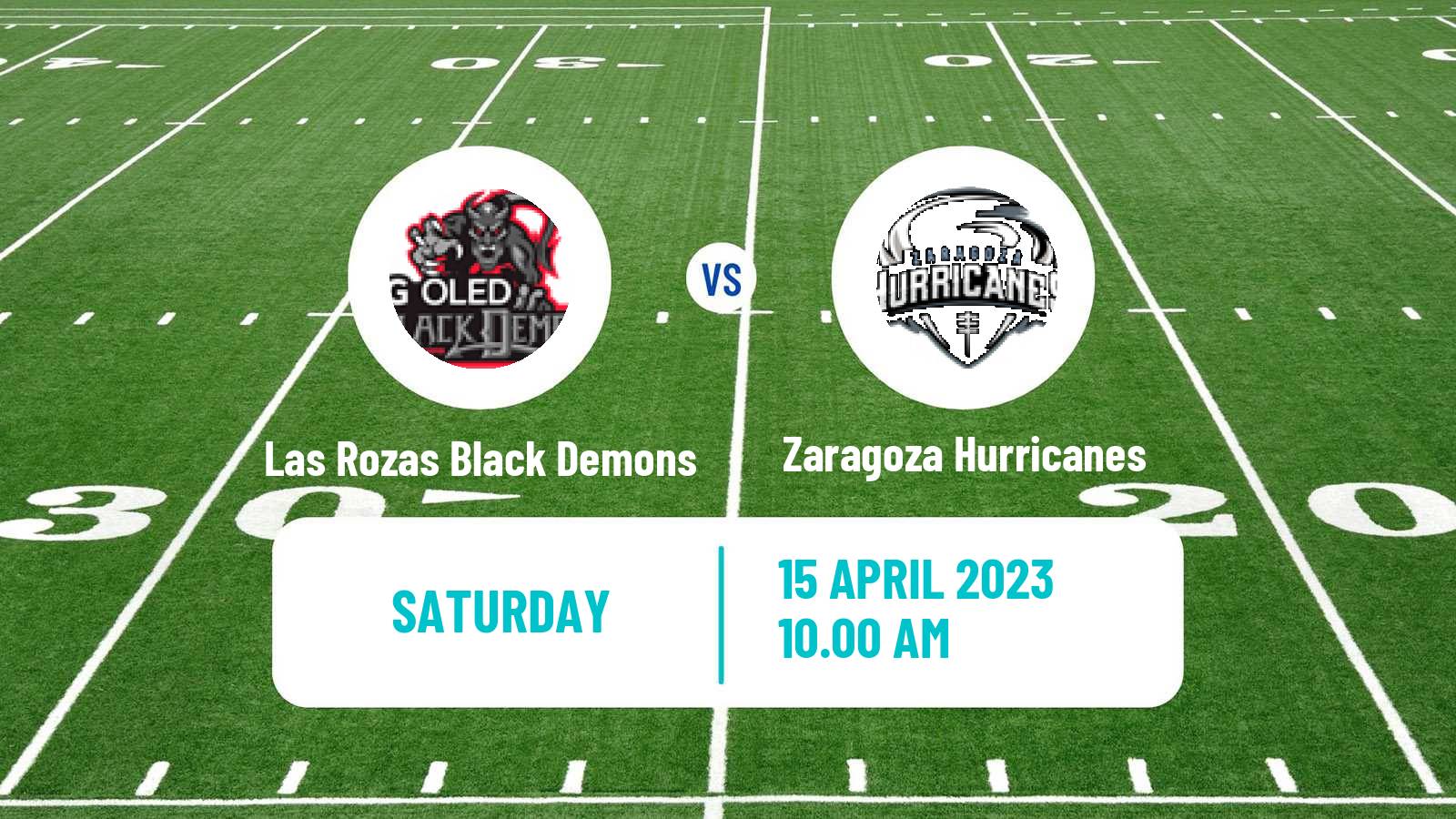 American football Spanish LNFA Serie A Las Rozas Black Demons - Zaragoza Hurricanes