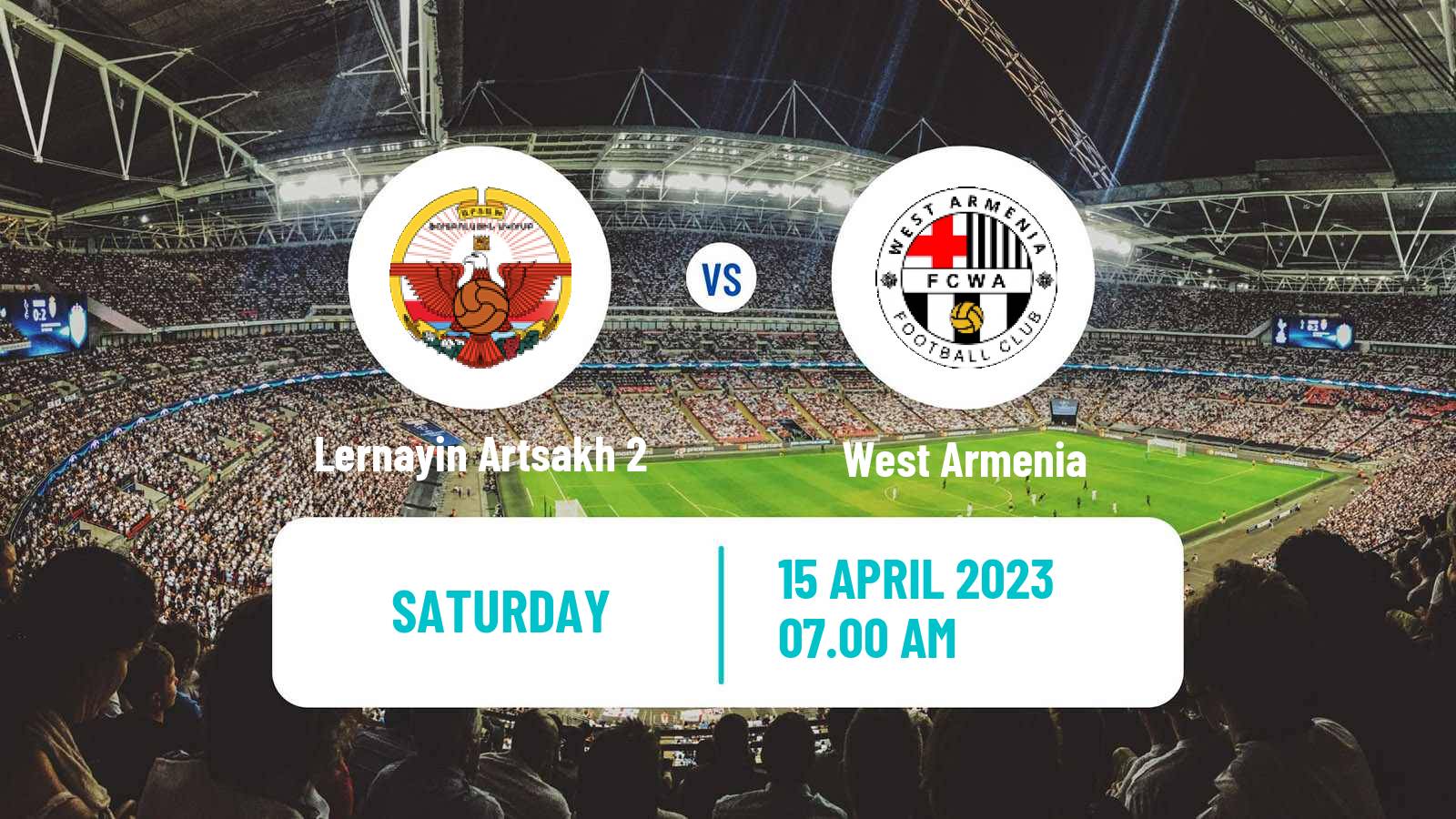 Soccer Armenian First League Lernayin Artsakh 2 - West Armenia