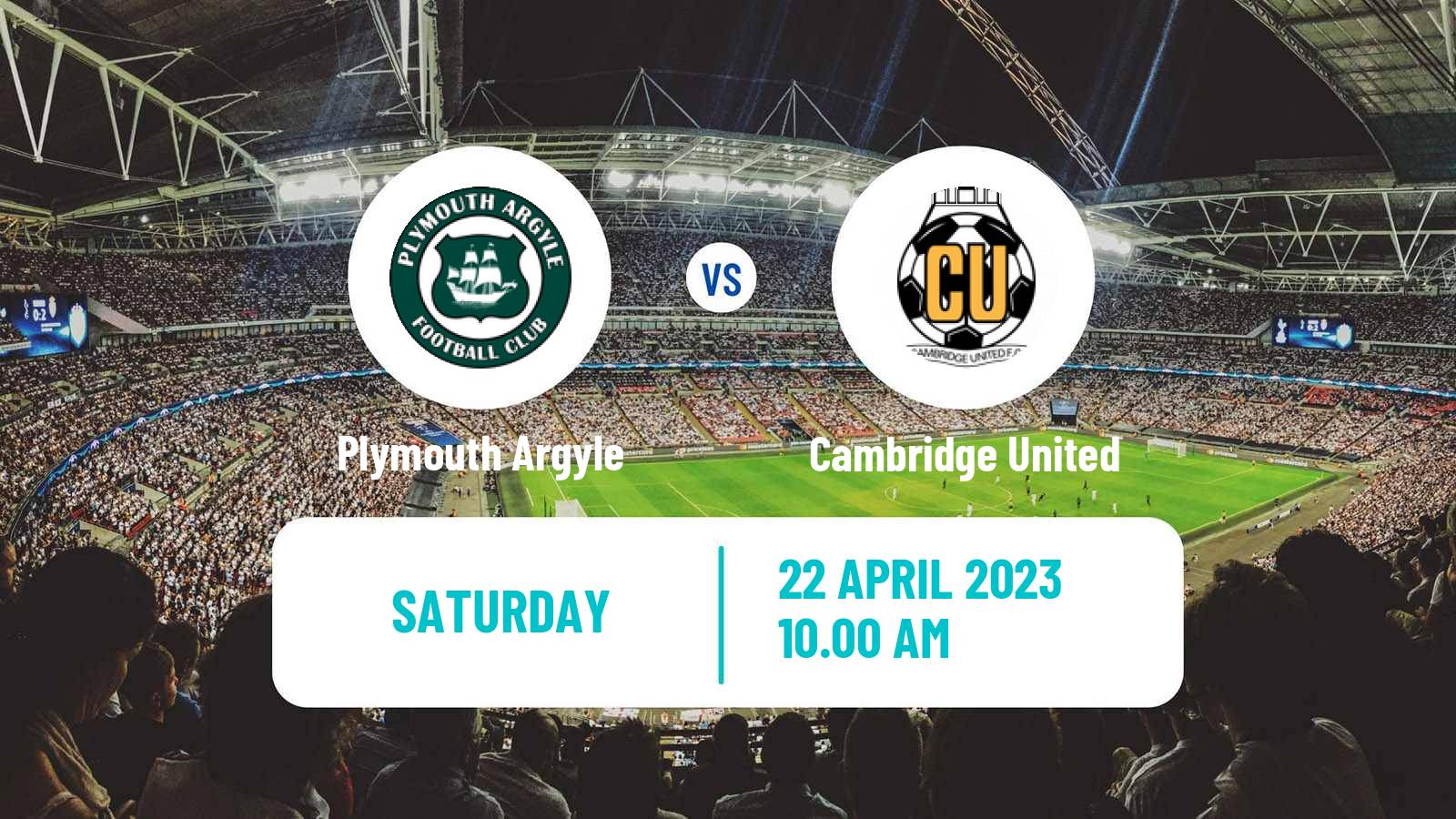 Soccer English League One Plymouth Argyle - Cambridge United