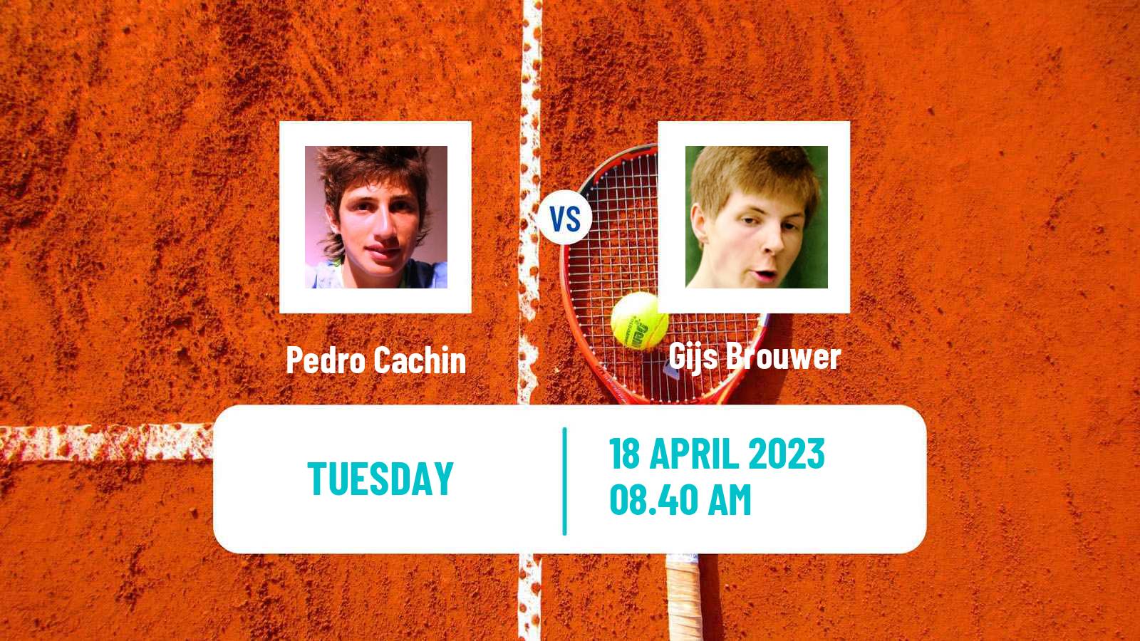 Tennis ATP Barcelona Pedro Cachin - Gijs Brouwer