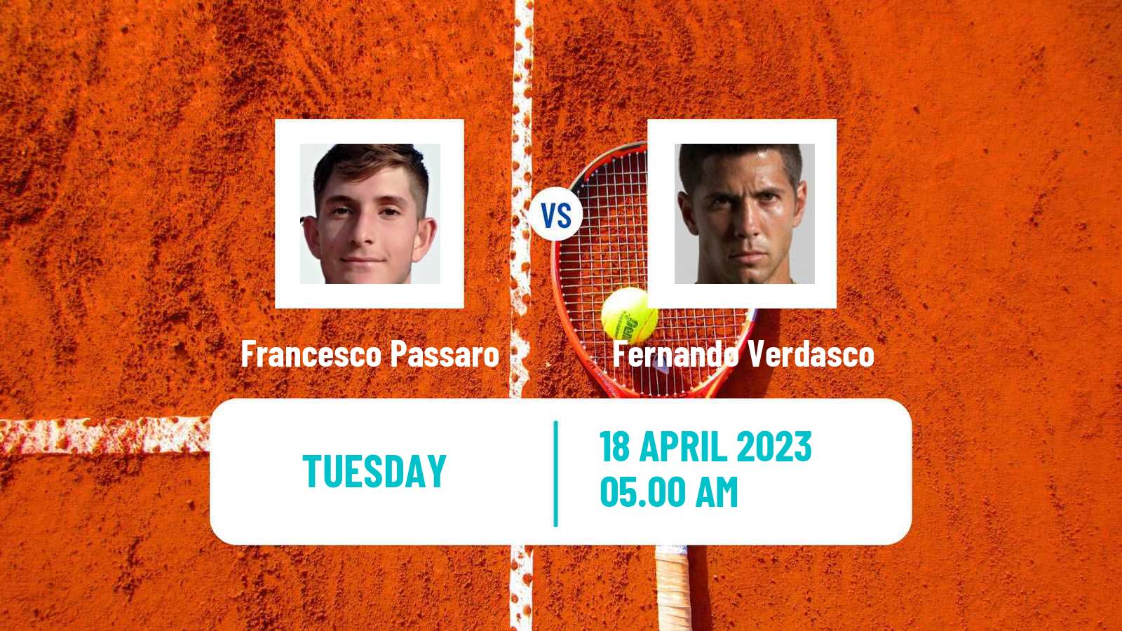 Tennis ATP Barcelona Francesco Passaro - Fernando Verdasco