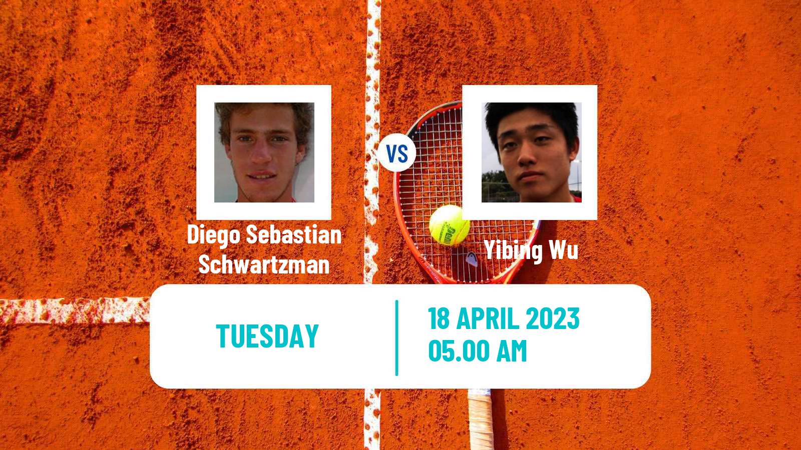 Tennis ATP Barcelona Diego Sebastian Schwartzman - Yibing Wu