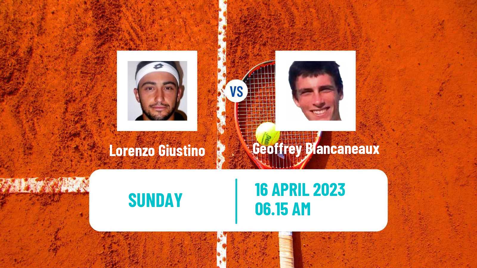 Tennis ATP Barcelona Lorenzo Giustino - Geoffrey Blancaneaux