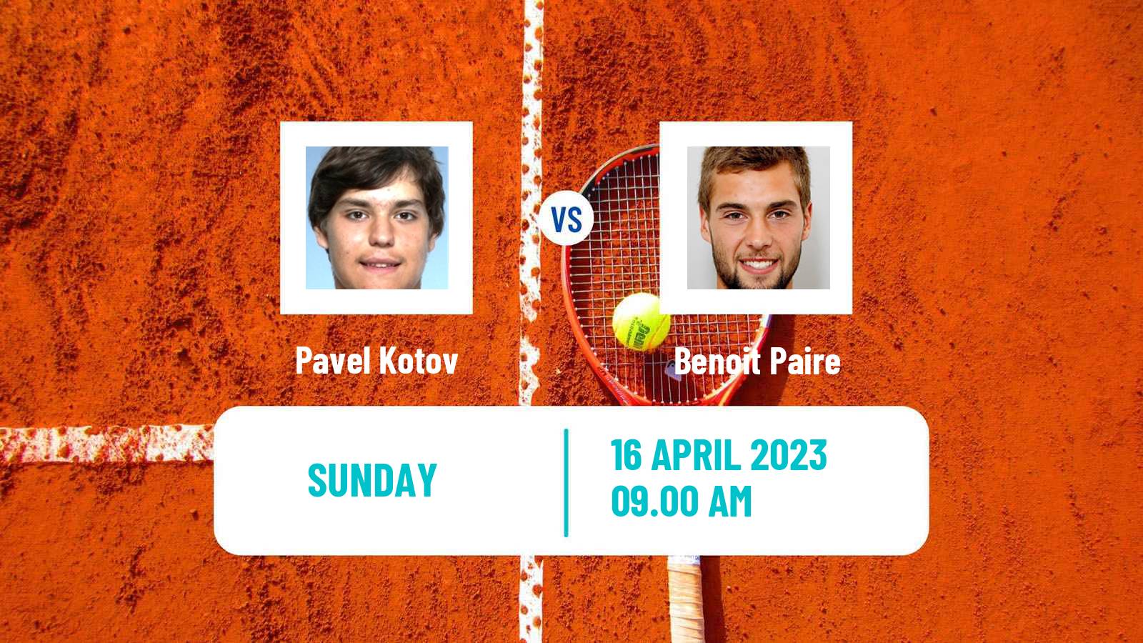 Tennis ATP Barcelona Pavel Kotov - Benoit Paire