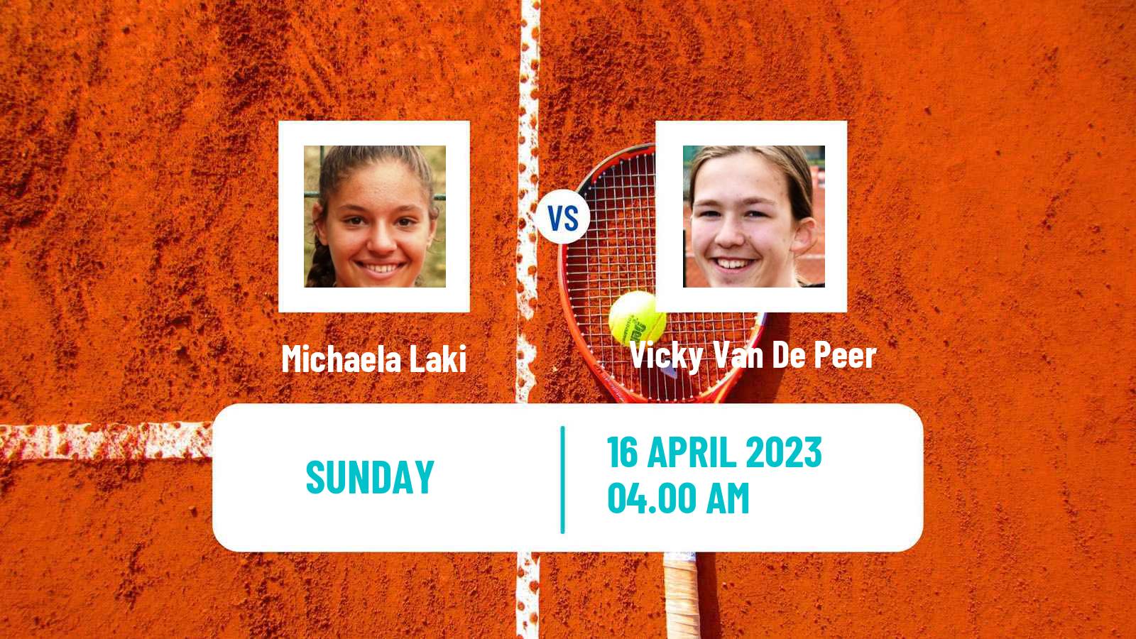 Tennis ITF Tournaments Michaela Laki - Vicky Van De Peer
