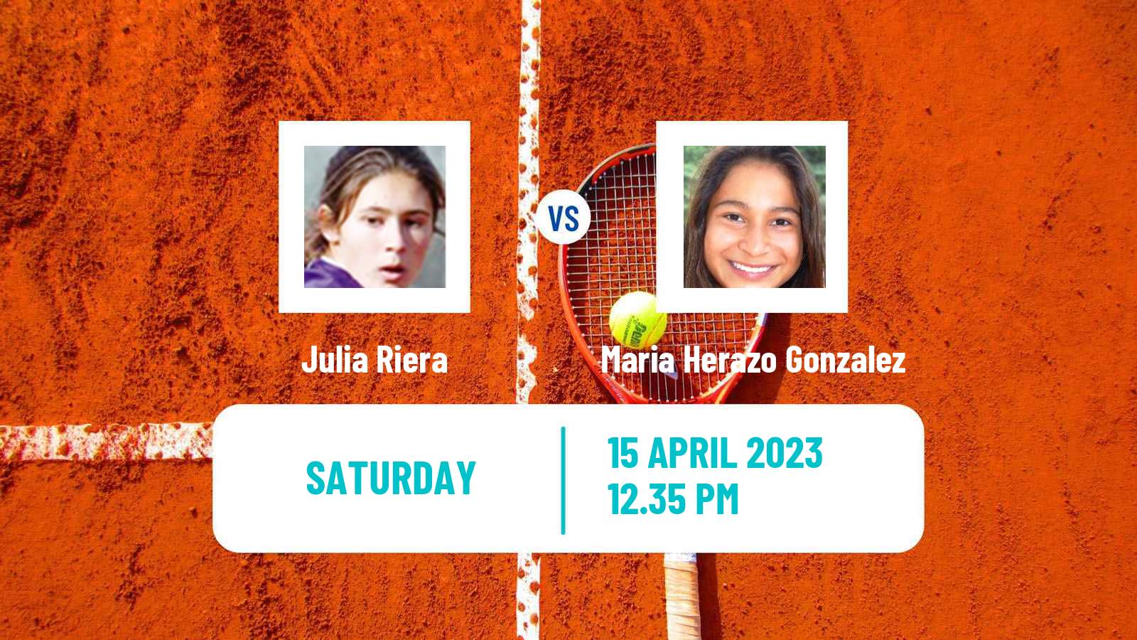 Tennis WTA Billie Jean King Cup Group I Julia Riera - Maria Herazo Gonzalez
