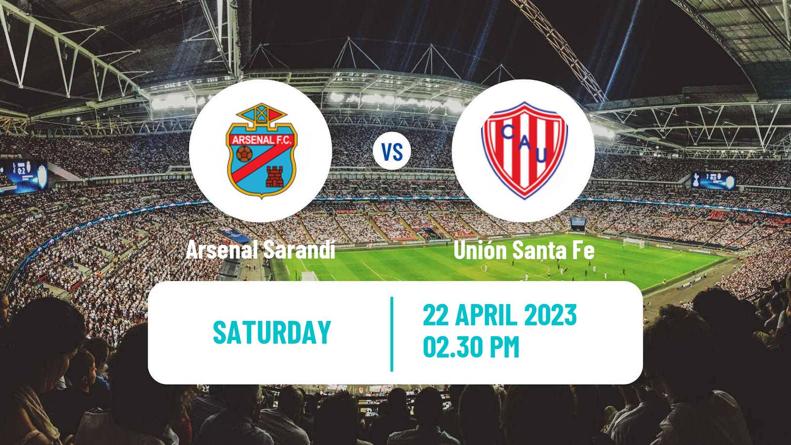 Soccer Argentinian Liga Profesional Arsenal Sarandí - Unión Santa Fe