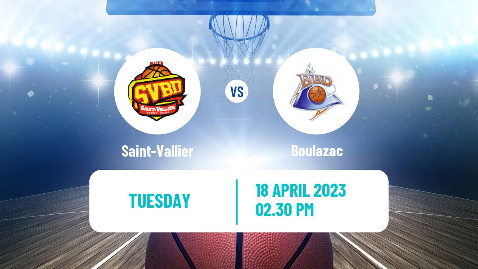 Basketball French LNB Pro B Saint-Vallier - Boulazac