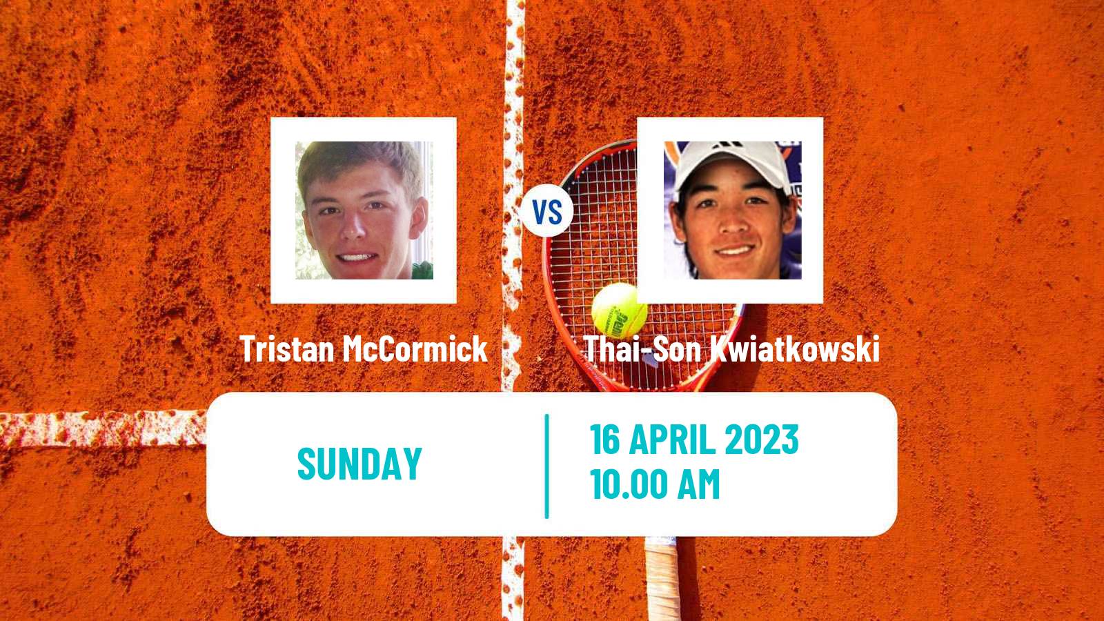 Tennis ITF Tournaments Tristan McCormick - Thai-Son Kwiatkowski