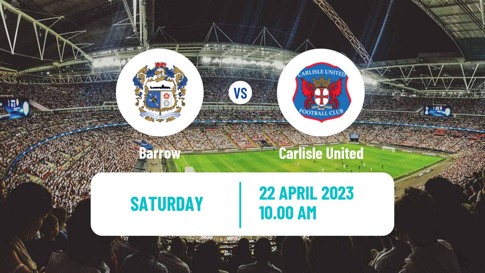 Soccer English League Two Barrow - Carlisle United