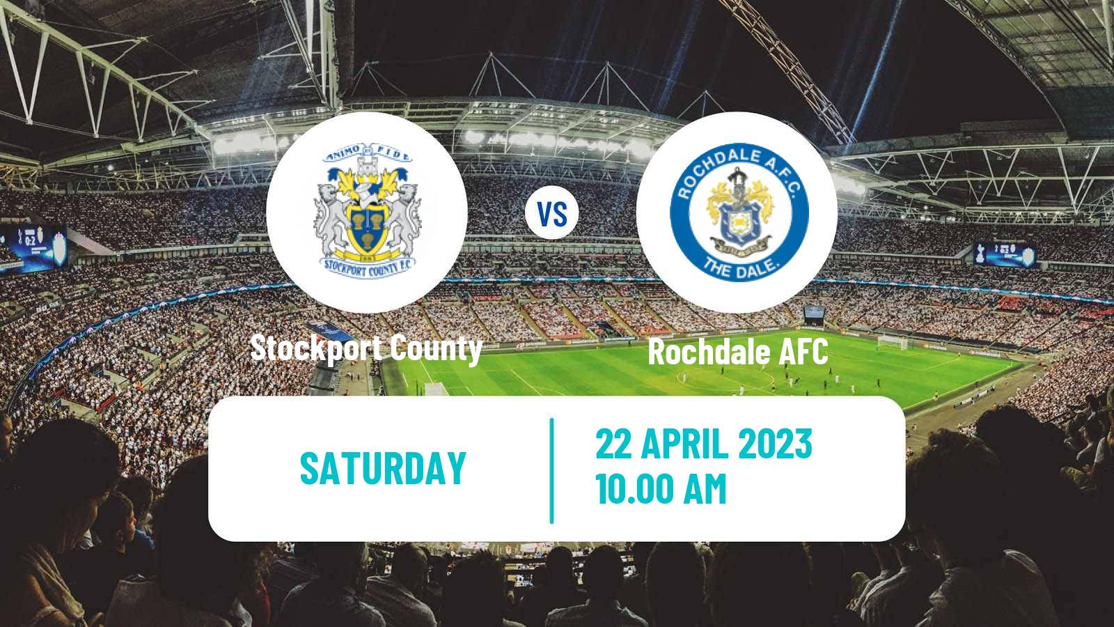 Soccer English League Two Stockport County - Rochdale