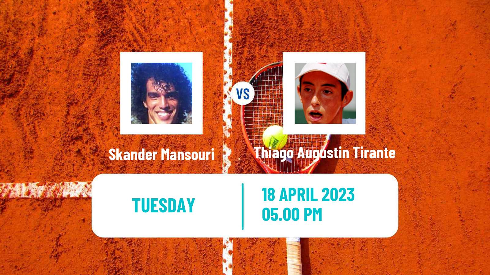 Tennis ATP Challenger Skander Mansouri - Thiago Augustin Tirante