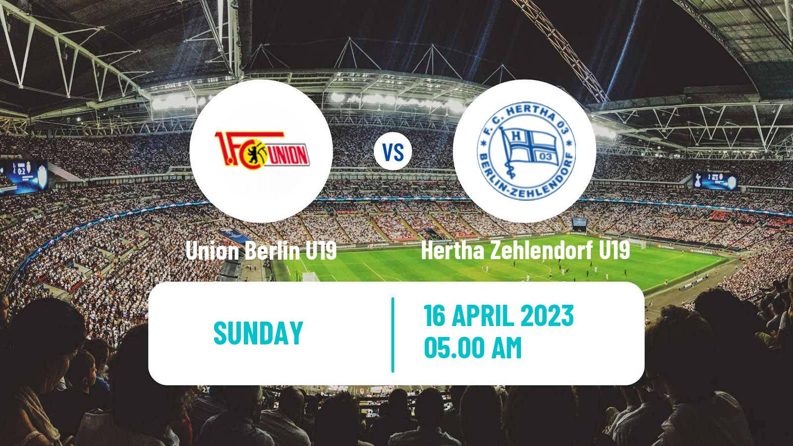 Soccer German Junioren Bundesliga Play Offs Union Berlin U19 - Hertha Zehlendorf U19