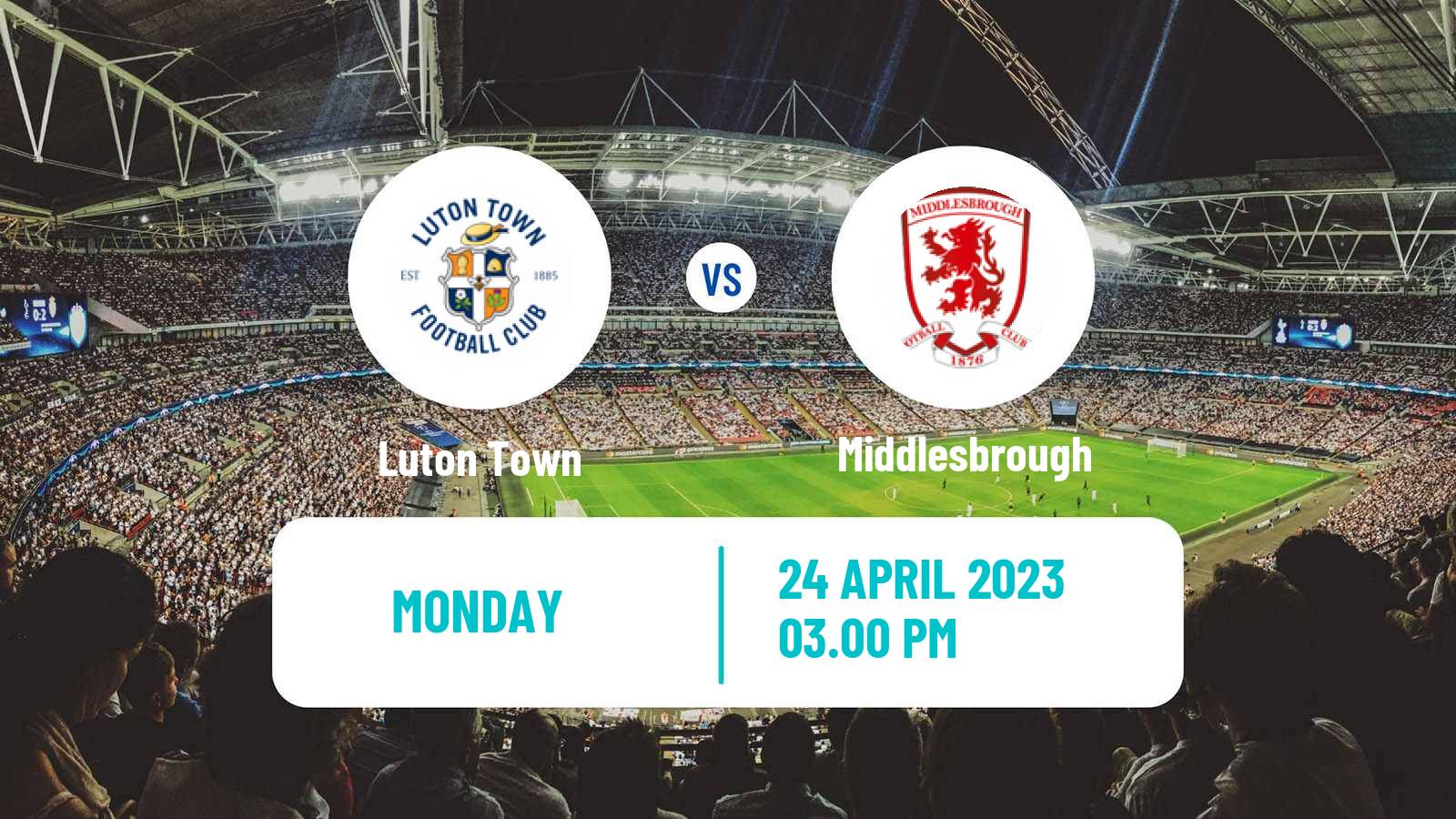 Soccer English League Championship Luton Town - Middlesbrough