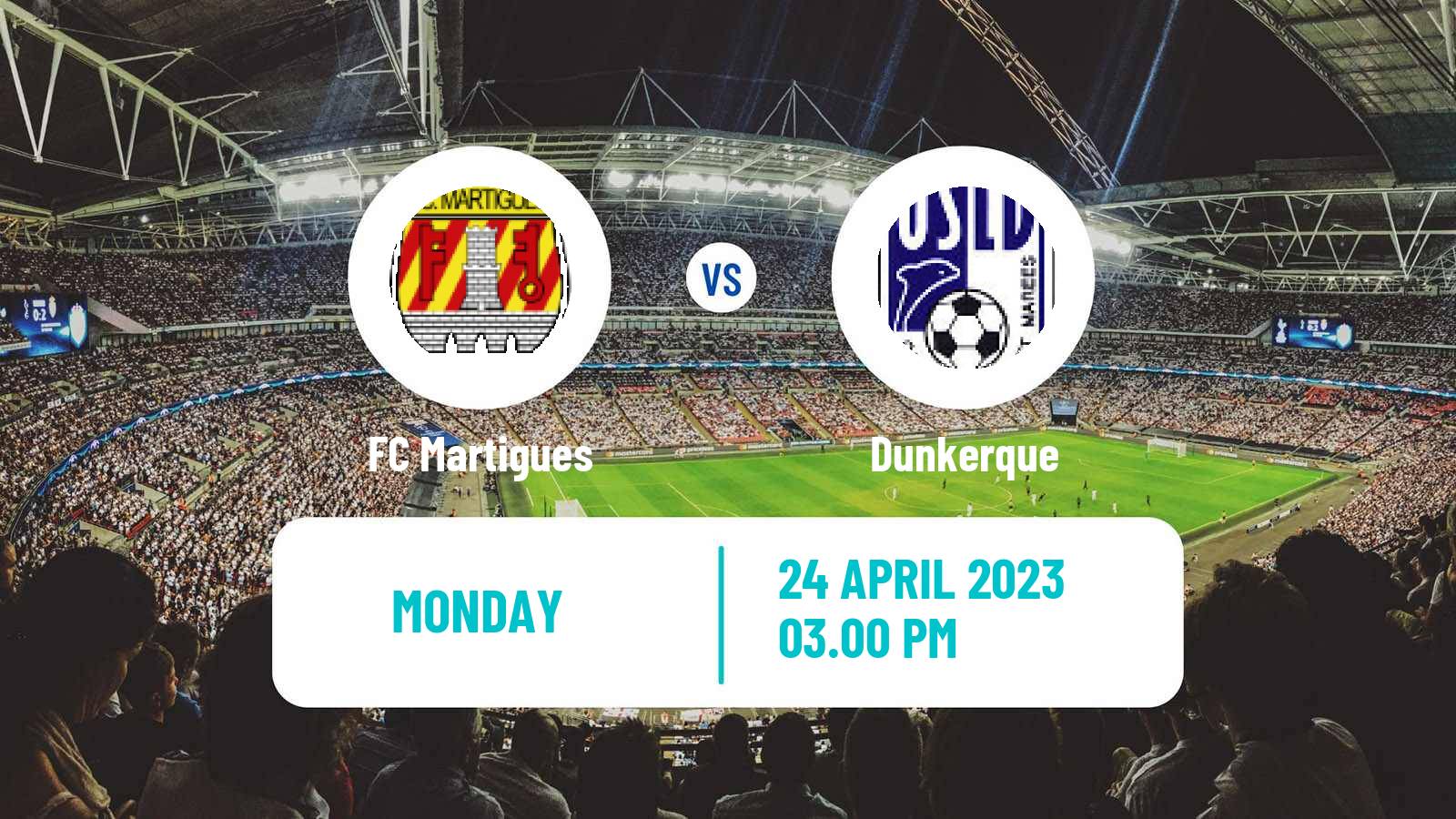 Soccer French National League Martigues - Dunkerque