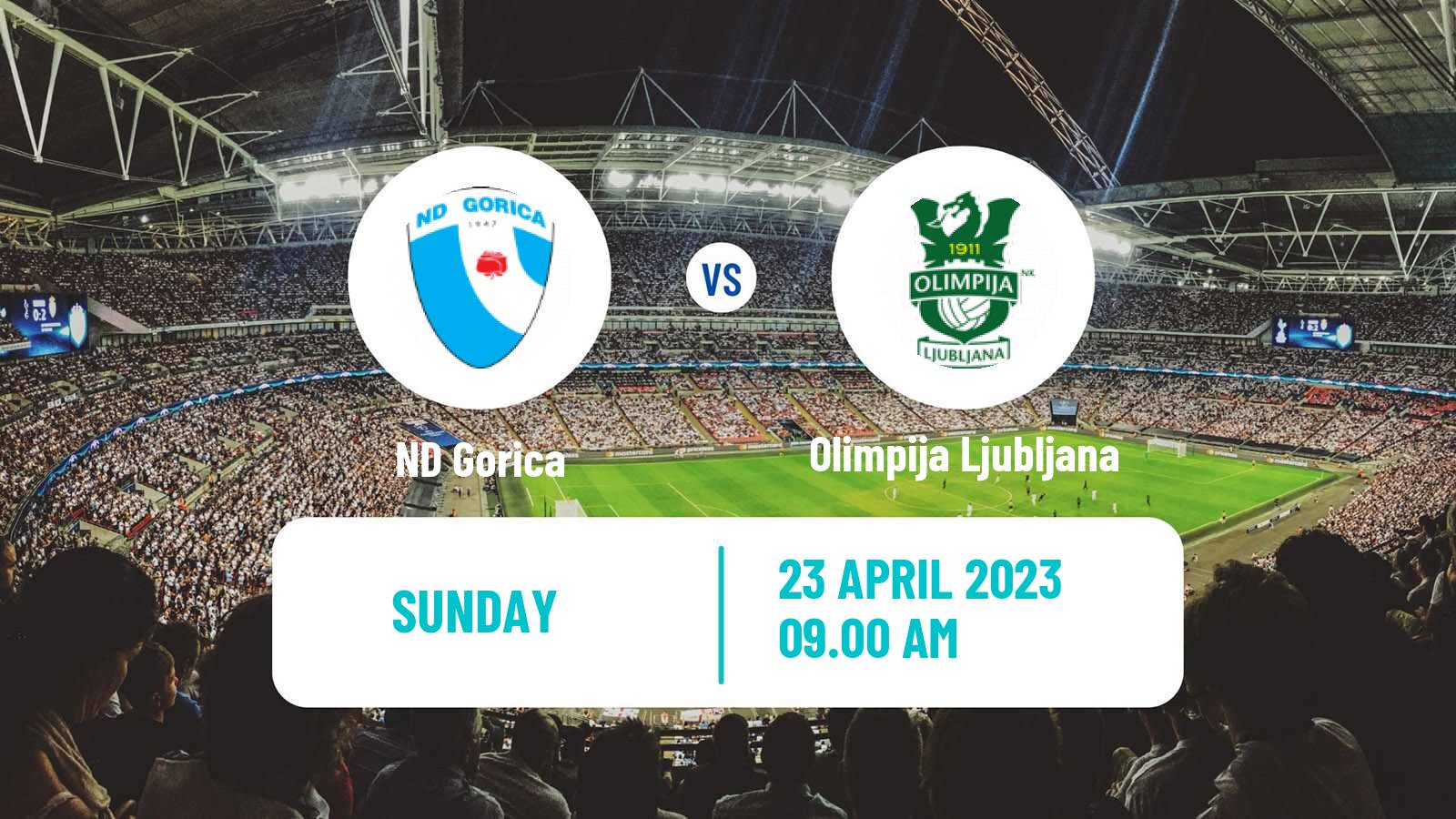 Soccer Slovenian PrvaLiga Gorica - Olimpija Ljubljana
