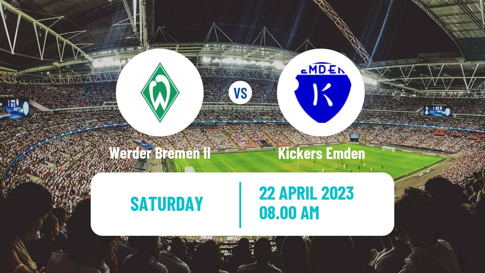 Soccer German Regionalliga North Werder Bremen II - Kickers Emden