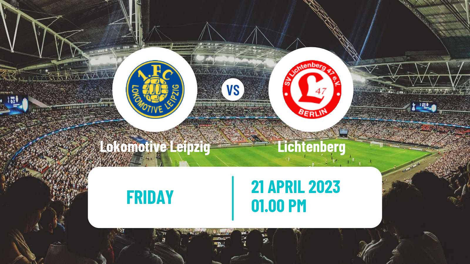 Soccer German Regionalliga Nordost Lokomotive Leipzig - Lichtenberg