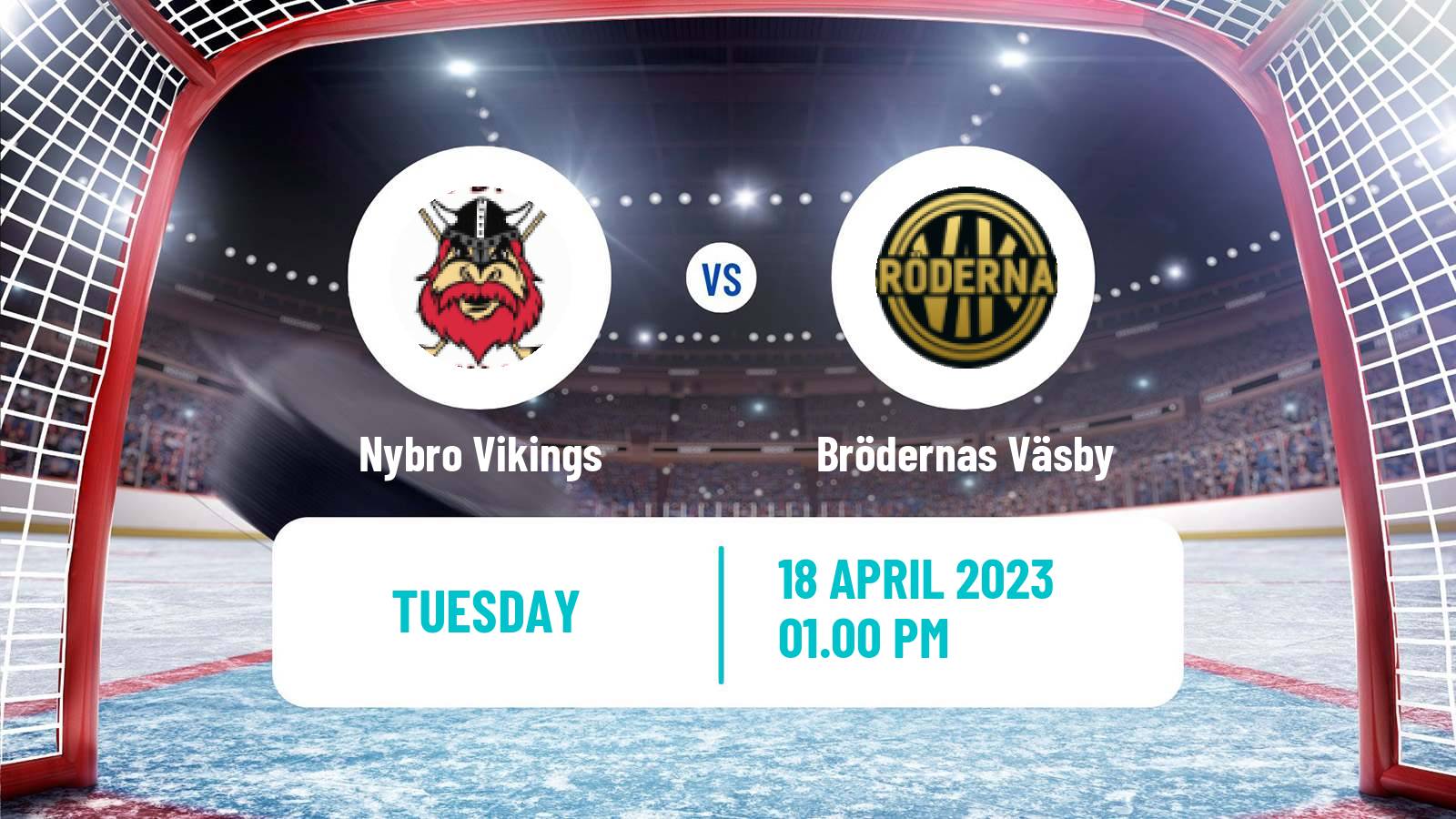 Hockey Swedish Hockey AllEttan Play Offs Nybro Vikings - Brödernas Väsby
