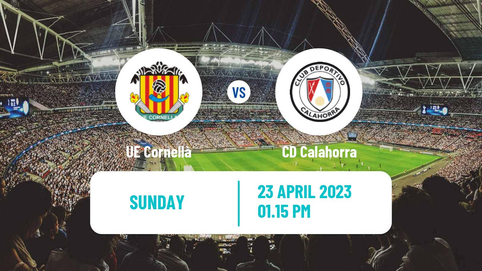 Soccer Spanish Primera RFEF Group 2 Cornellà - Calahorra