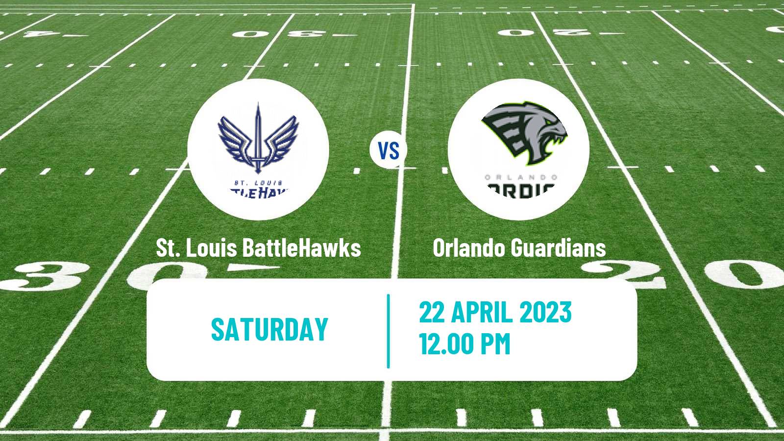 American football XFL St. Louis BattleHawks - Orlando Guardians