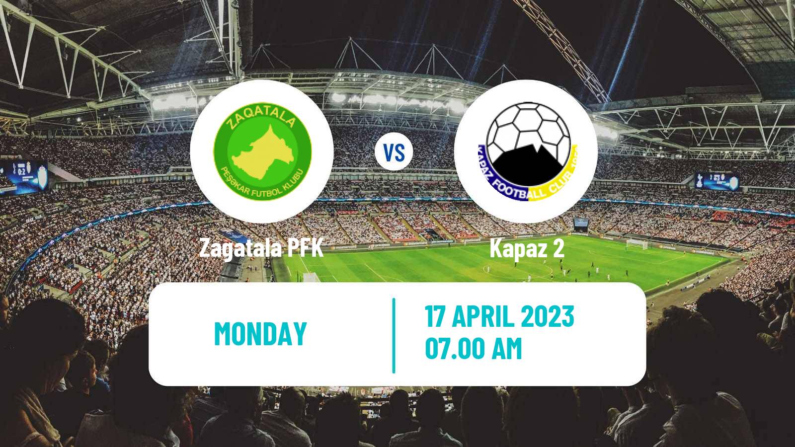 Soccer Azerbaijan First Division Zagatala - Kapaz 2