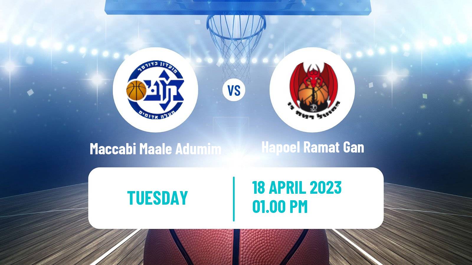 Basketball Israeli Liga Leumit Basketball Maccabi Maale Adumim - Hapoel Ramat Gan