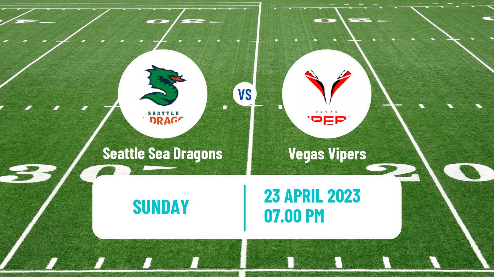 American football XFL Seattle Sea Dragons - Vegas Vipers