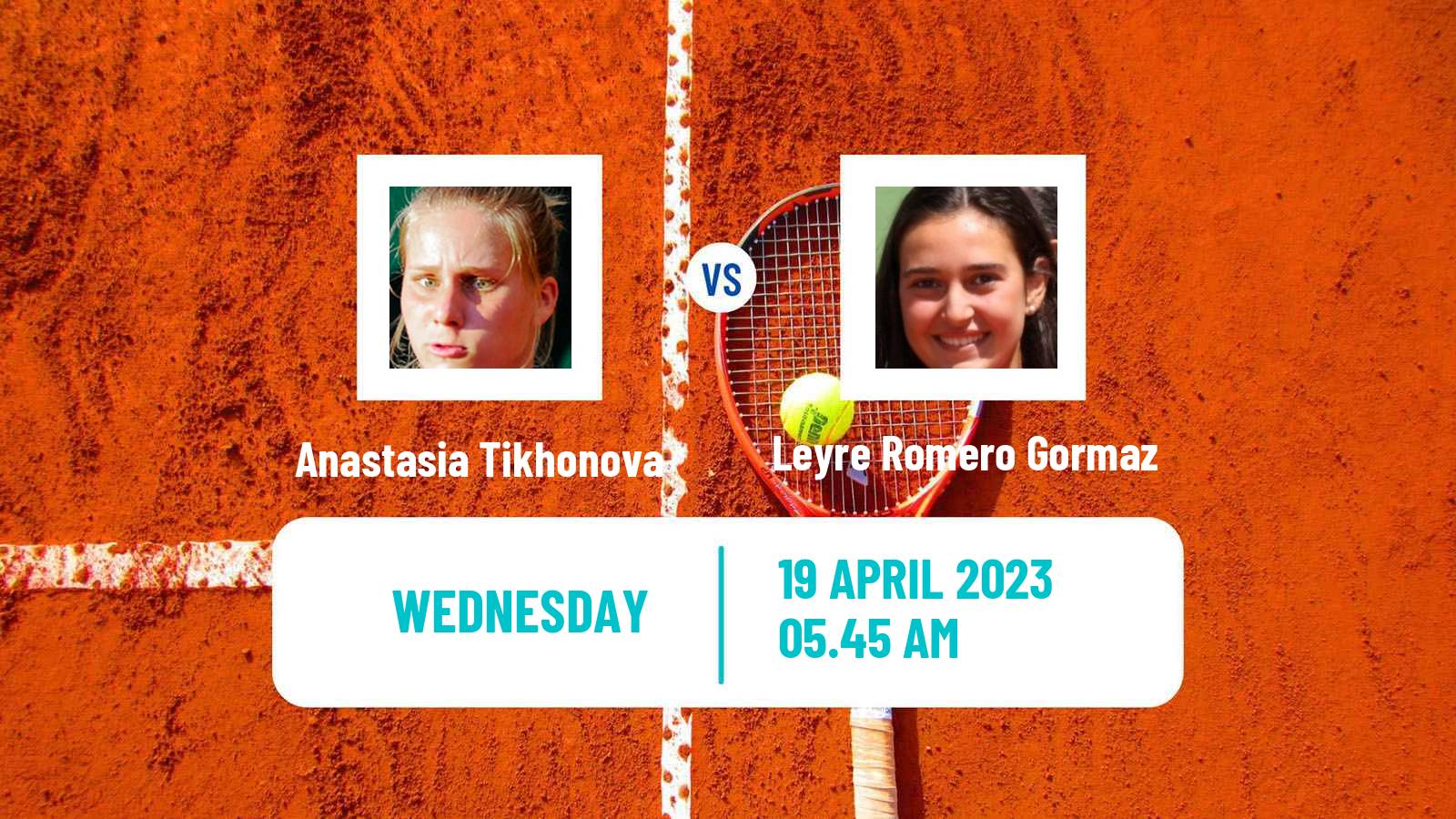 Tennis ITF Tournaments Anastasia Tikhonova - Leyre Romero Gormaz