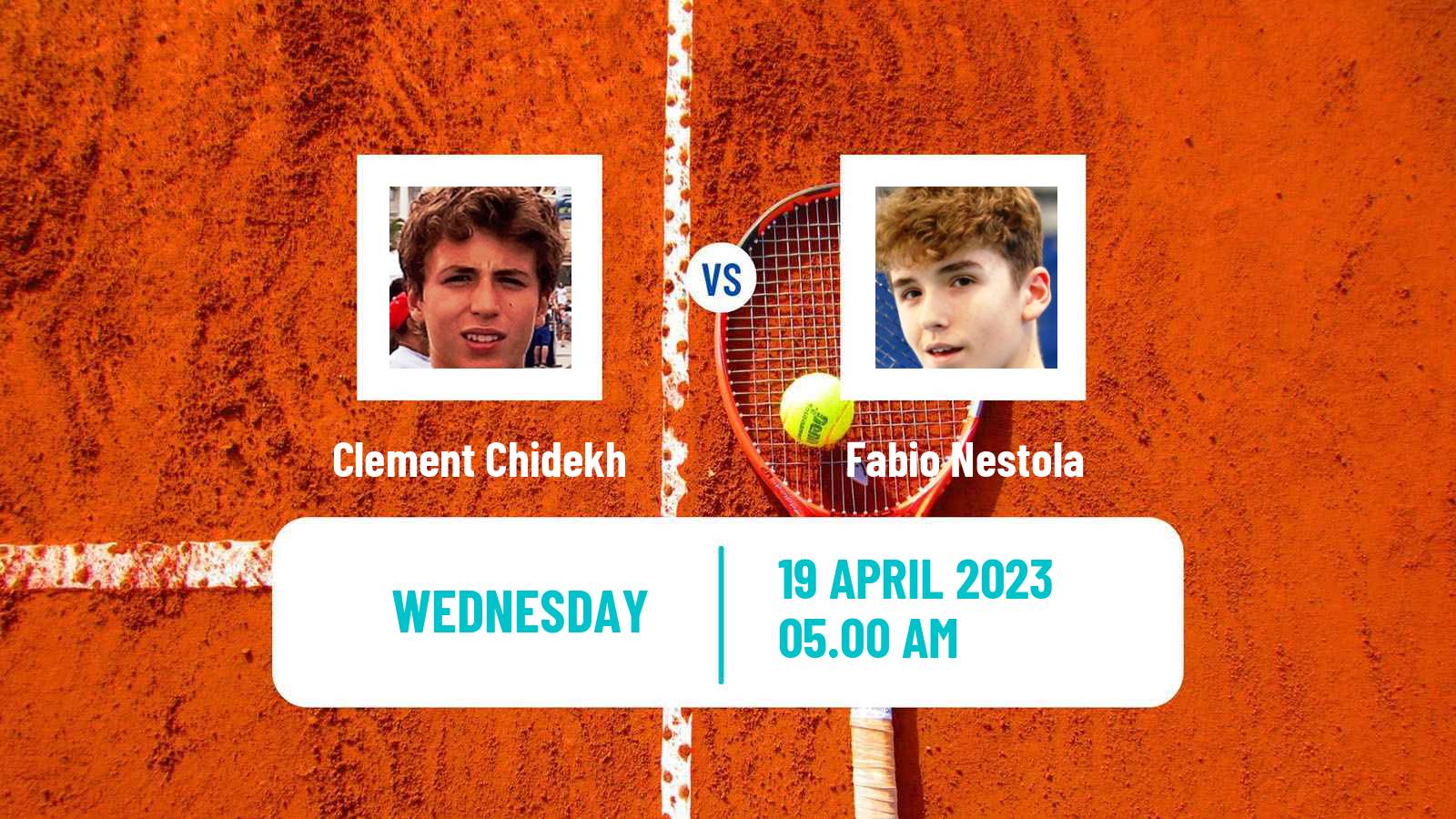 Tennis ITF Tournaments Clement Chidekh - Fabio Nestola
