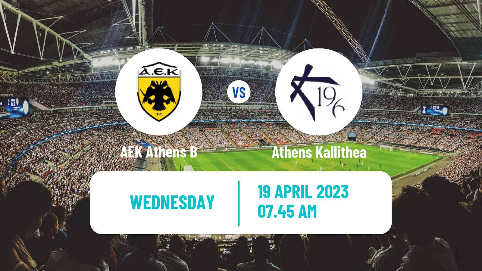 Soccer Greek Super League 2 AEK B - Athens Kallithea