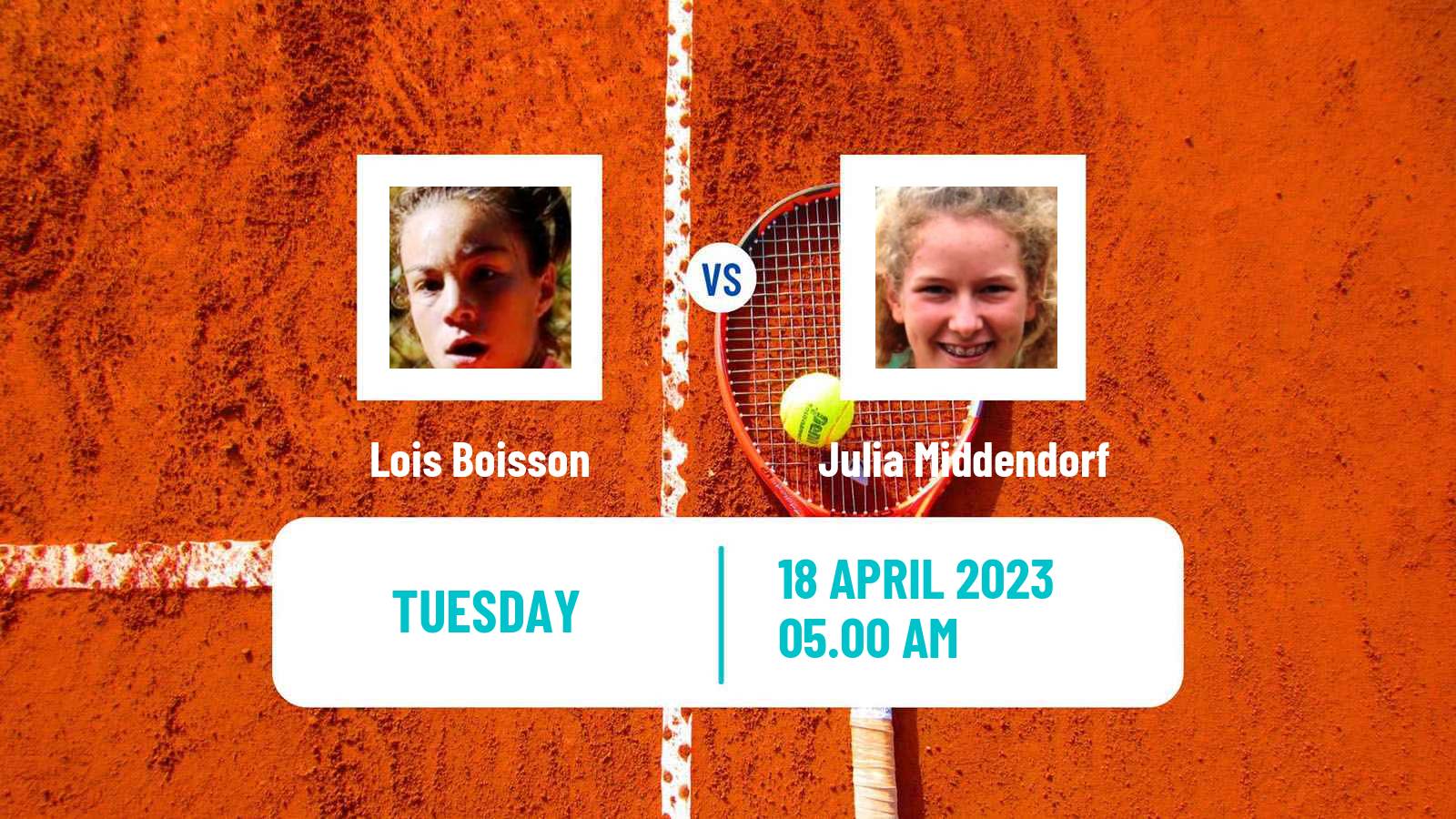 Tennis ITF Tournaments Lois Boisson - Julia Middendorf