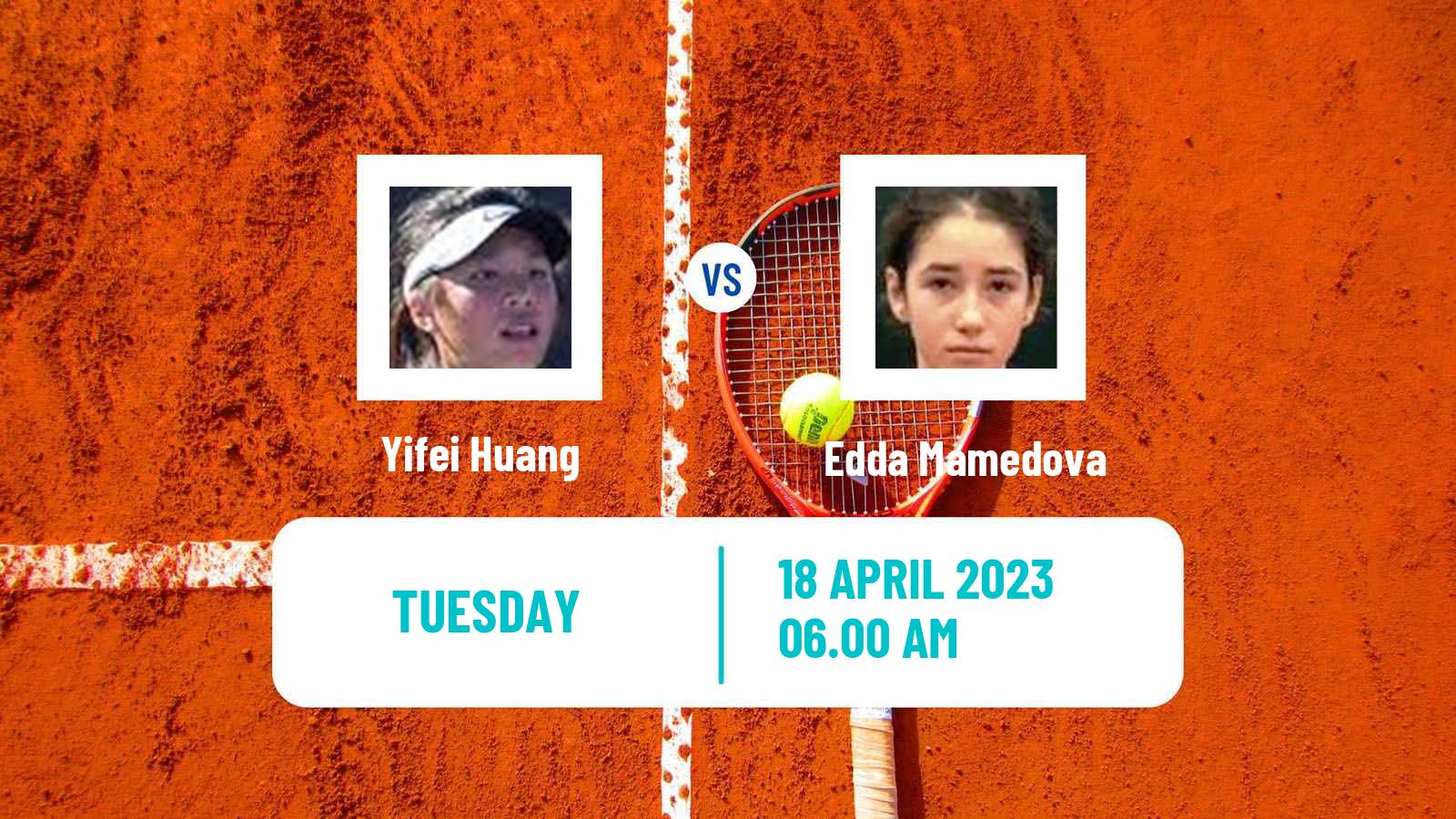 Tennis ITF Tournaments Yifei Huang - Edda Mamedova