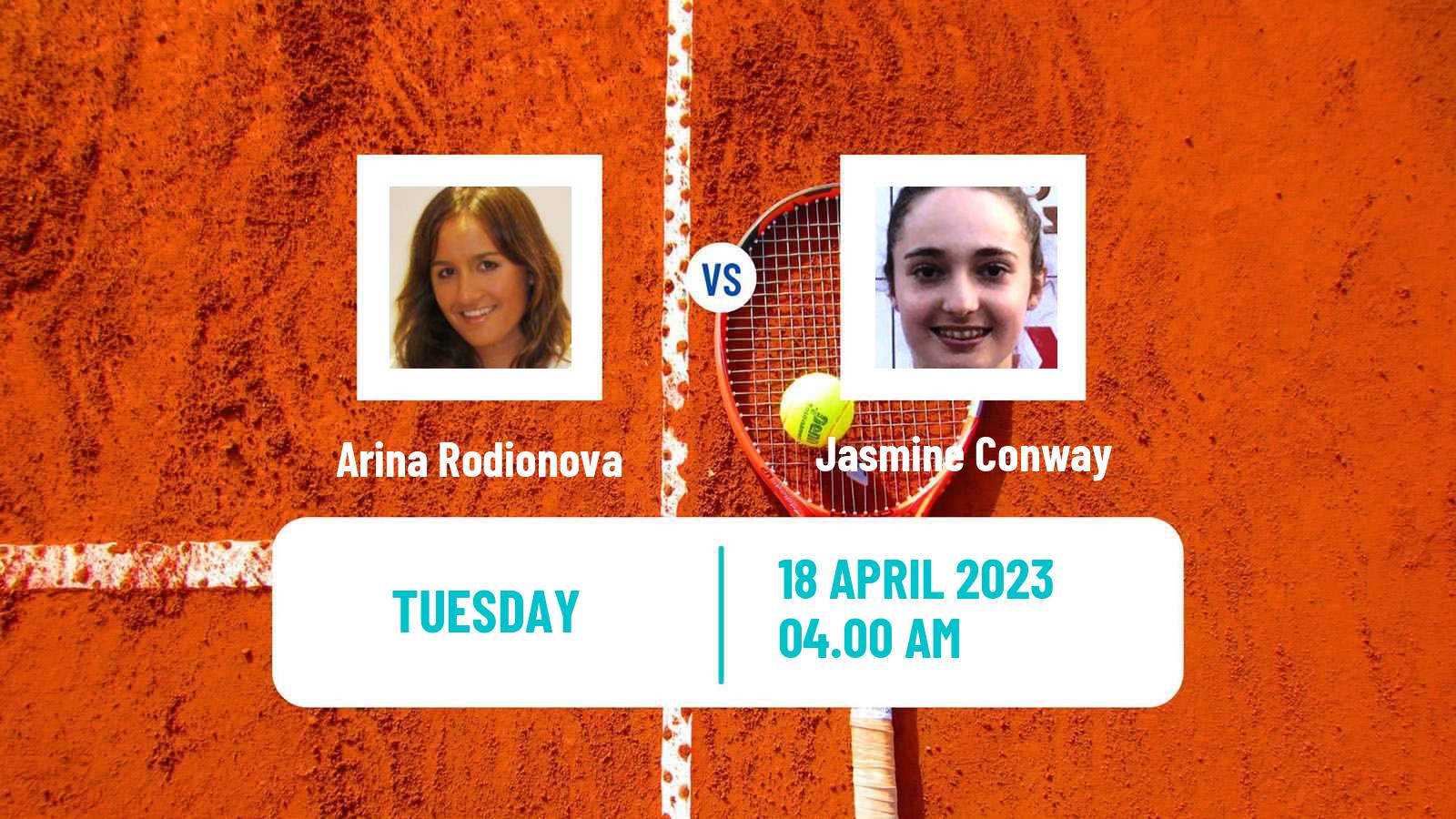 Tennis ITF Tournaments Arina Rodionova - Jasmine Conway