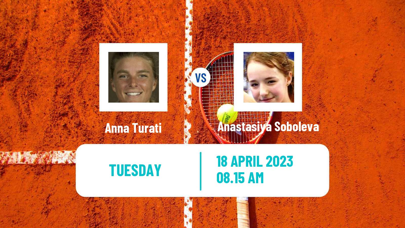 Tennis ITF Tournaments Anna Turati - Anastasiya Soboleva
