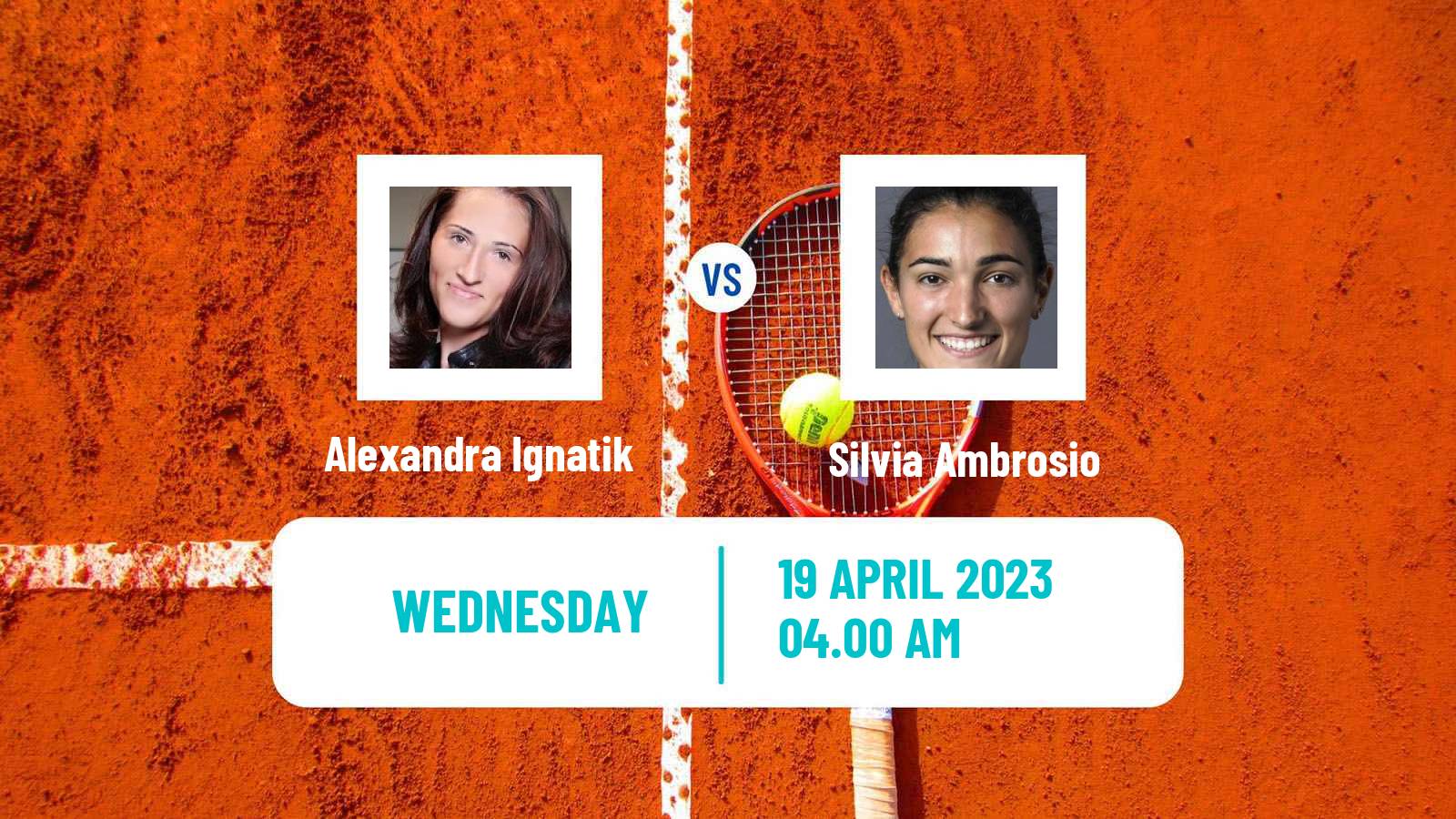 Tennis ITF Tournaments Alexandra Ignatik - Silvia Ambrosio