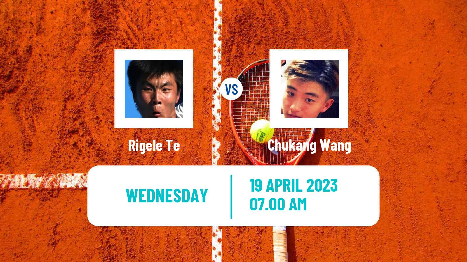 Tennis ITF Tournaments Rigele Te - Chukang Wang