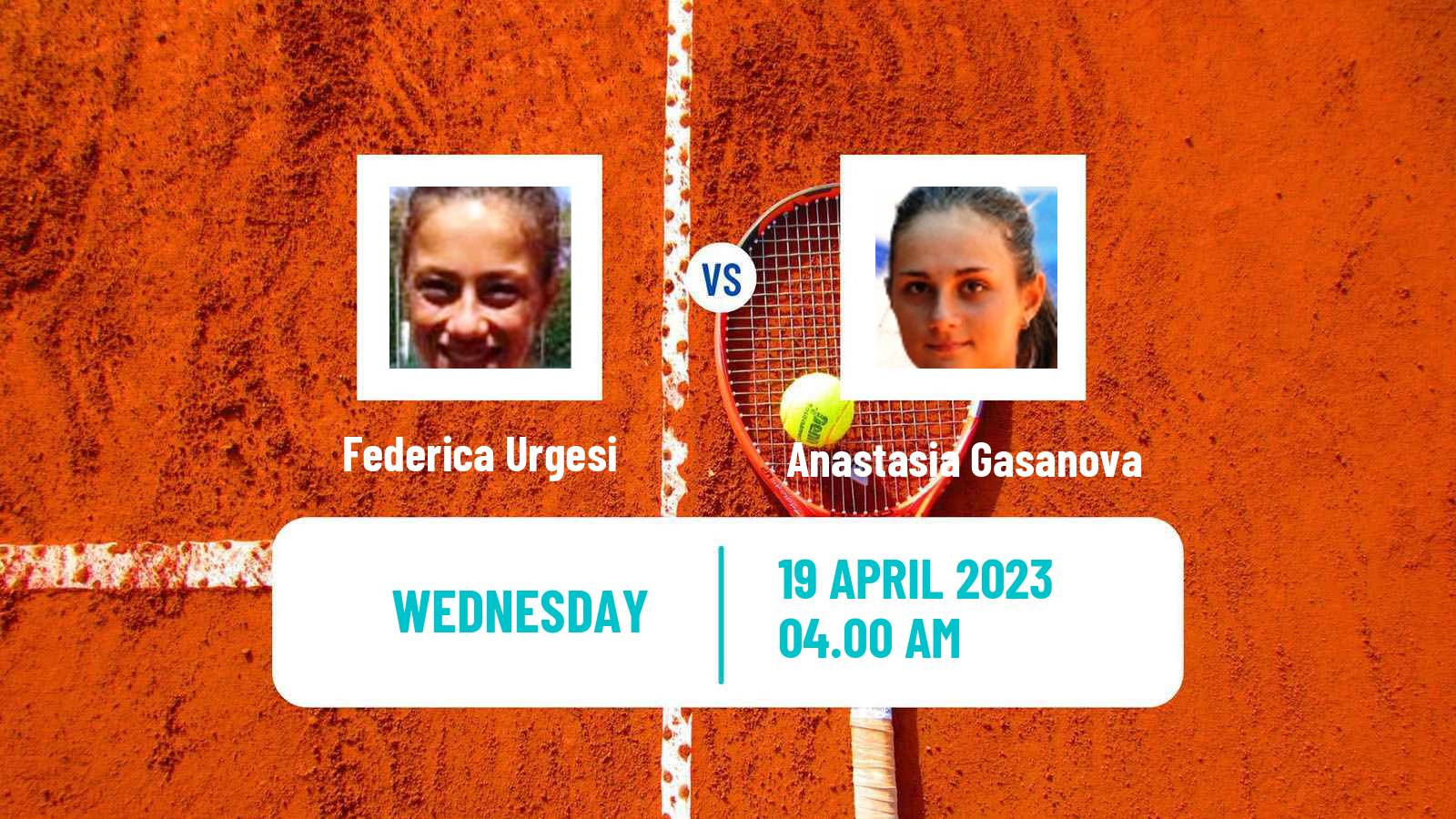 Tennis ITF Tournaments Federica Urgesi - Anastasia Gasanova