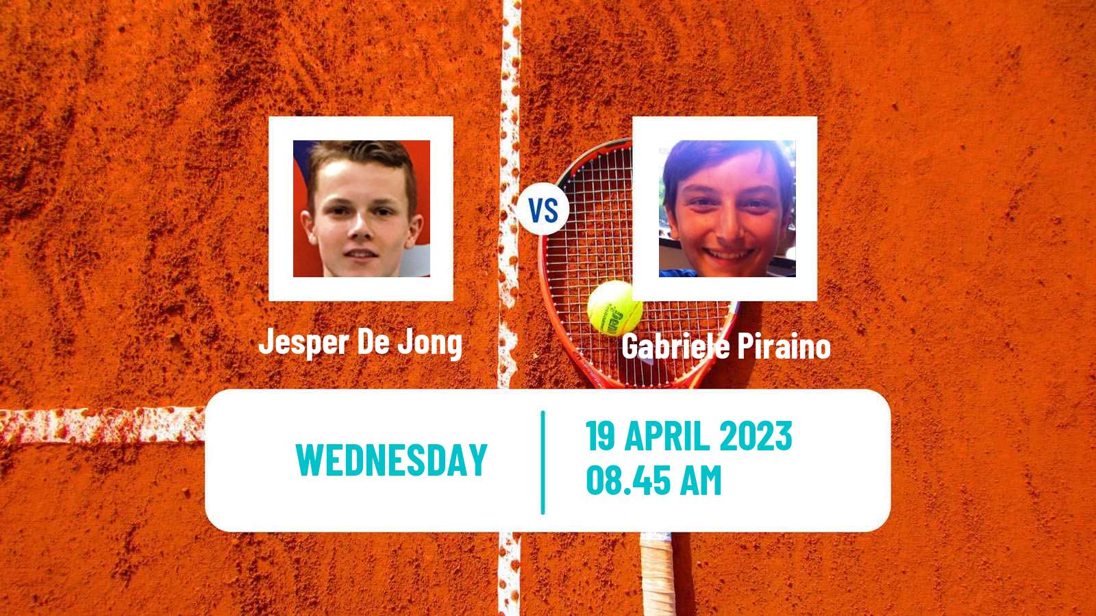 Tennis ATP Challenger Jesper De Jong - Gabriele Piraino