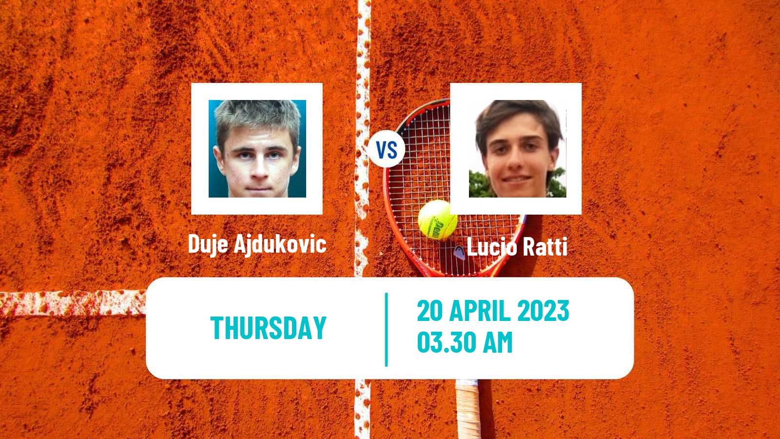 Tennis ITF Tournaments Duje Ajdukovic - Lucio Ratti