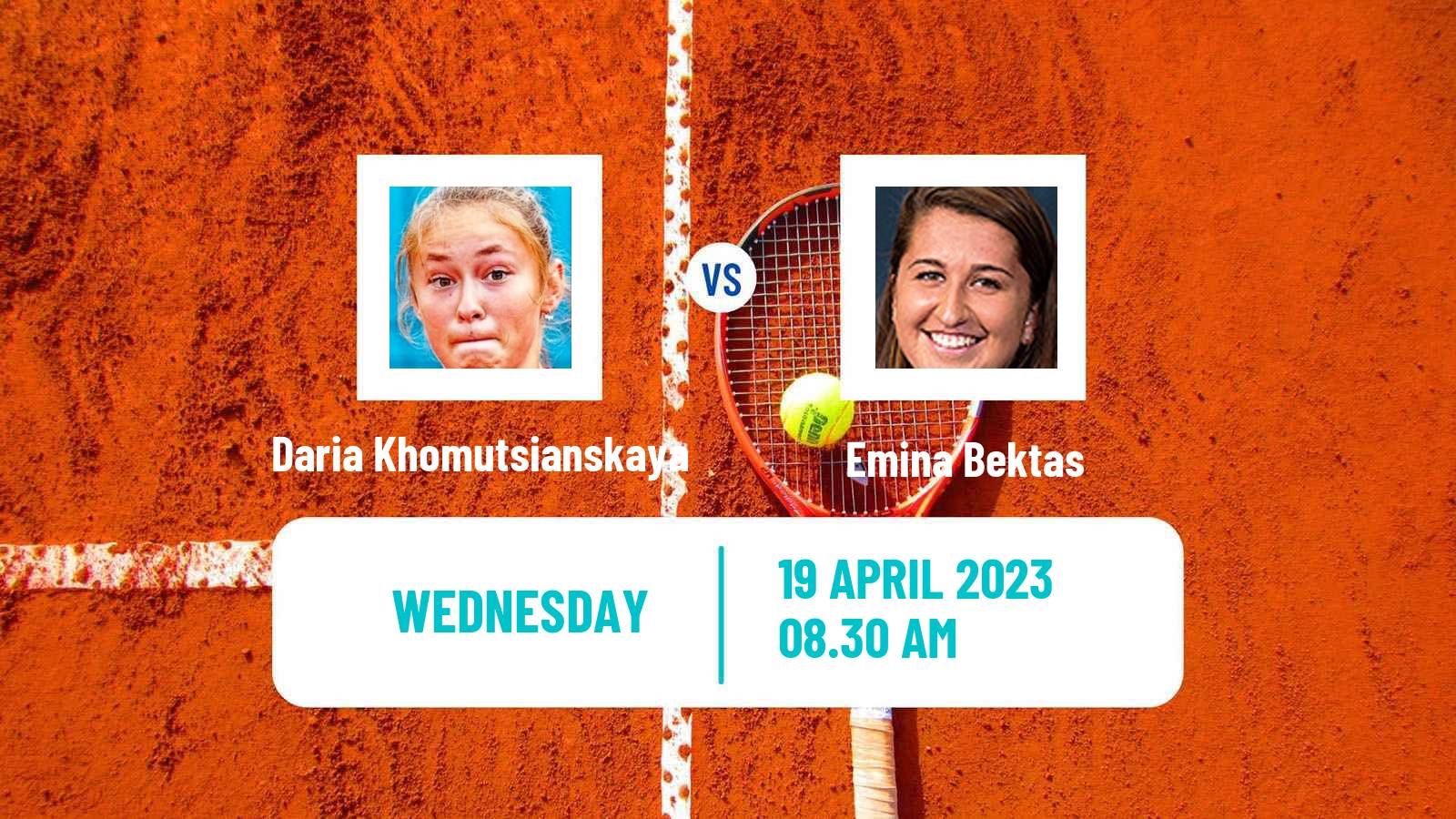 Tennis ITF Tournaments Daria Khomutsianskaya - Emina Bektas