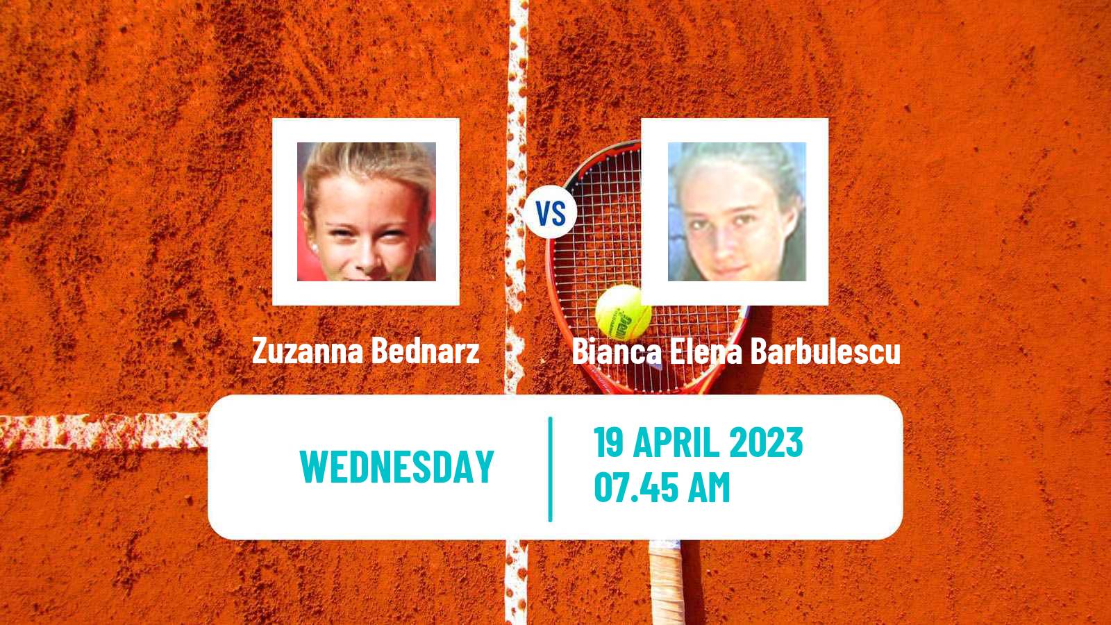 Tennis ITF Tournaments Zuzanna Bednarz - Bianca Elena Barbulescu