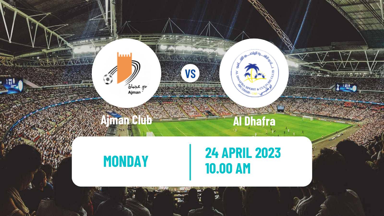 Soccer UAE Football League Ajman Club - Al Dhafra