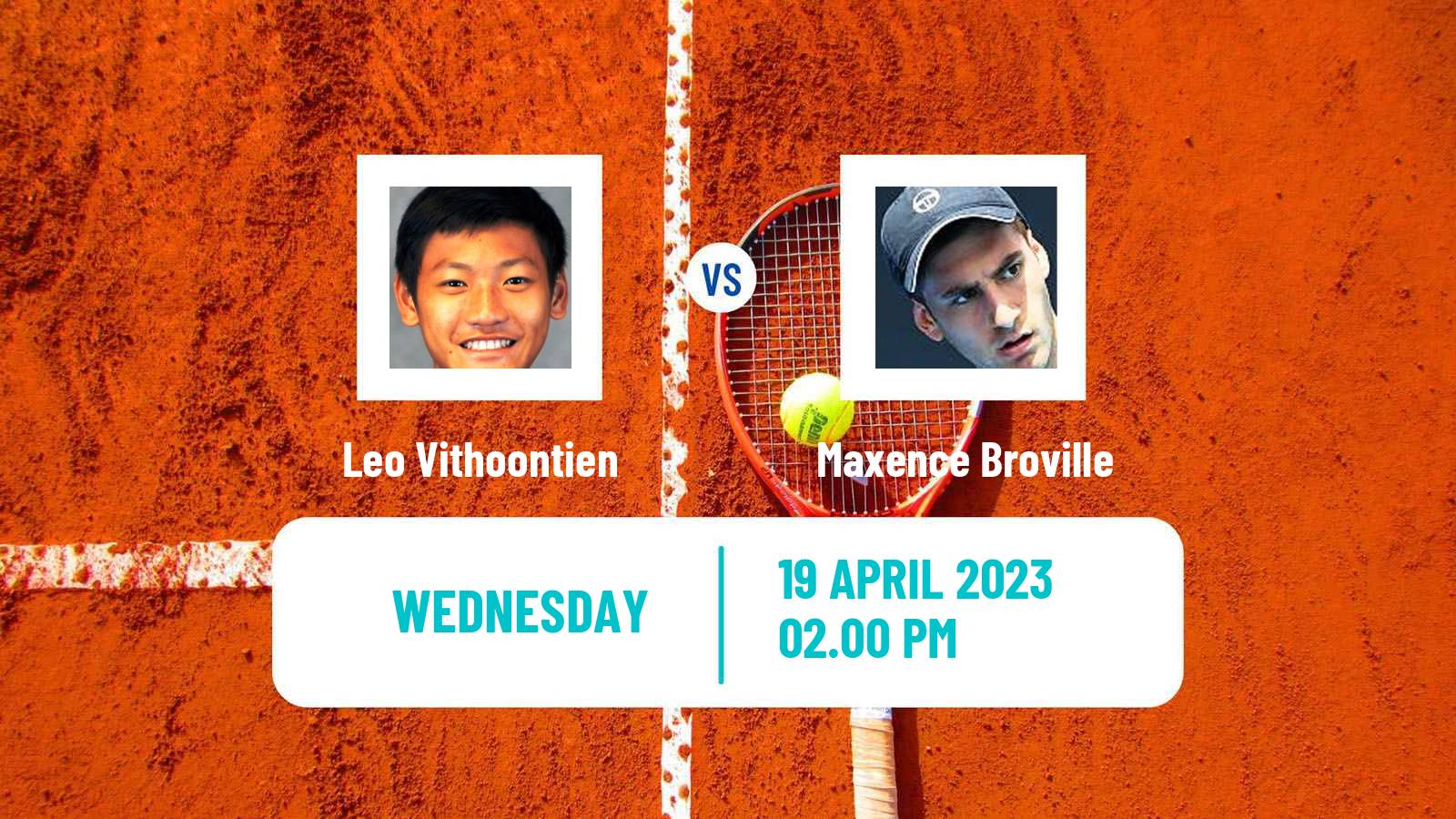 Tennis ITF Tournaments Leo Vithoontien - Maxence Broville