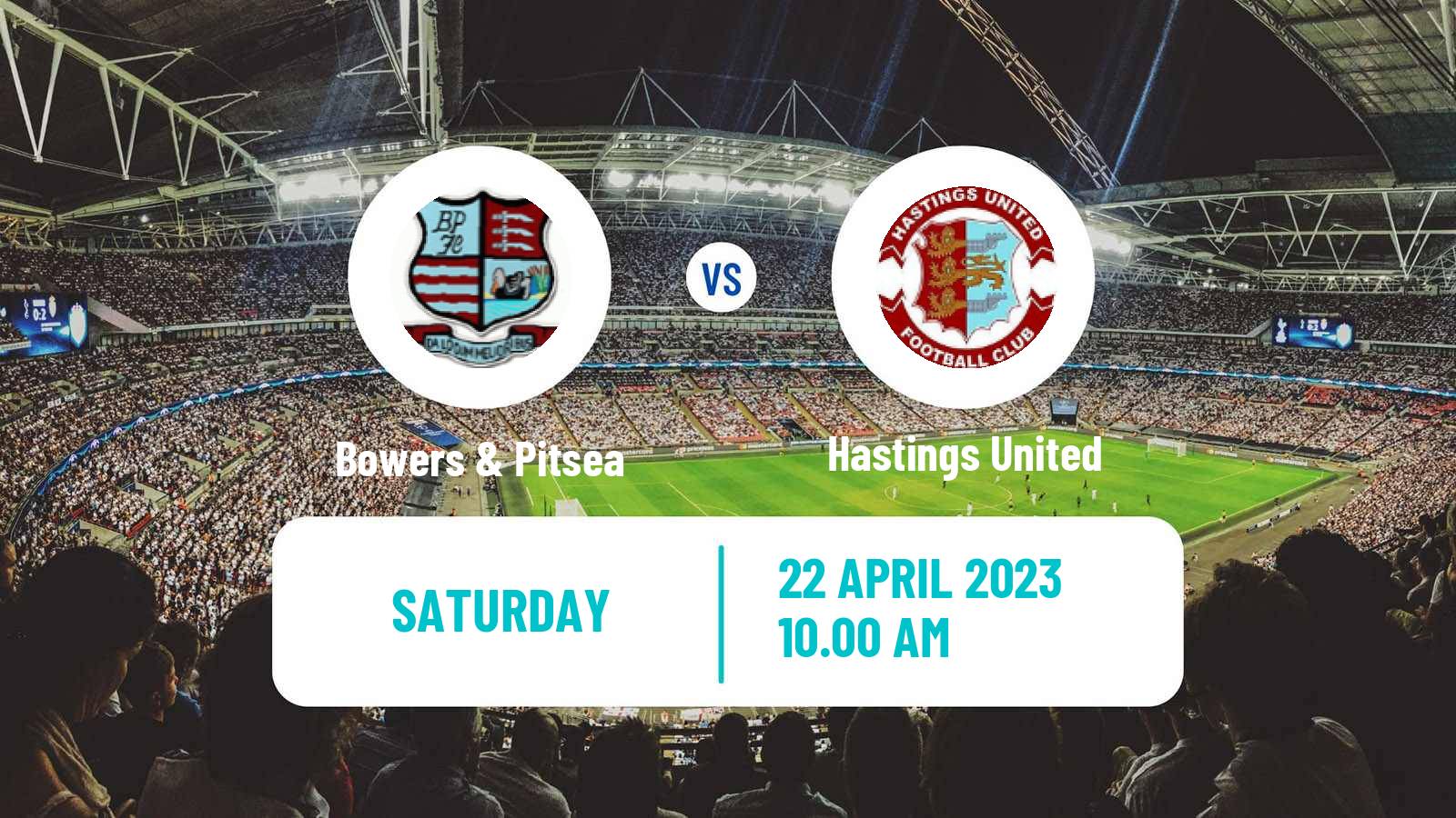 Soccer English Isthmian League Premier Division Bowers & Pitsea - Hastings United